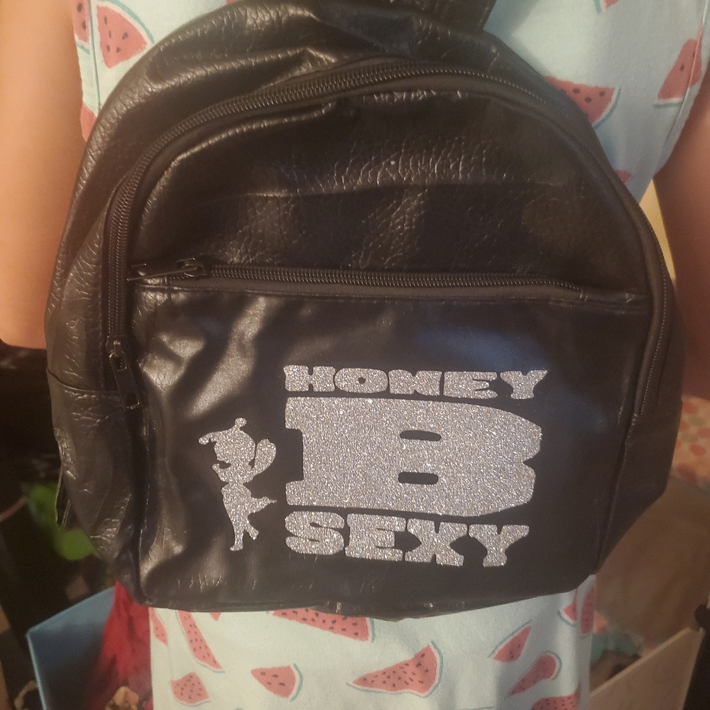 Honey Bee Sexy Plush Leather Backpack